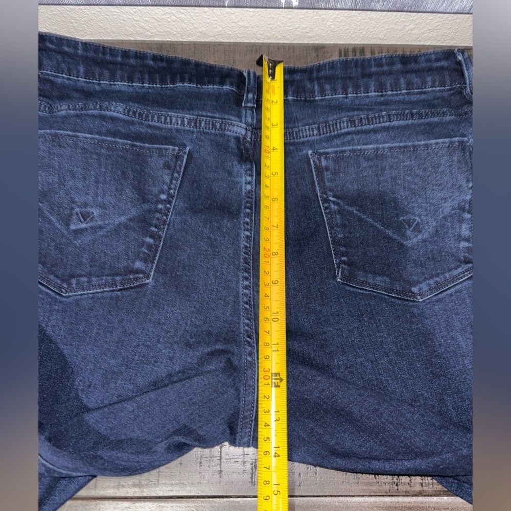 Hudson Jeans Womens Dark Wash Blue Straight Leg Stretch Back Flap Pockets SZ 16‍ - Picture 5 of 10